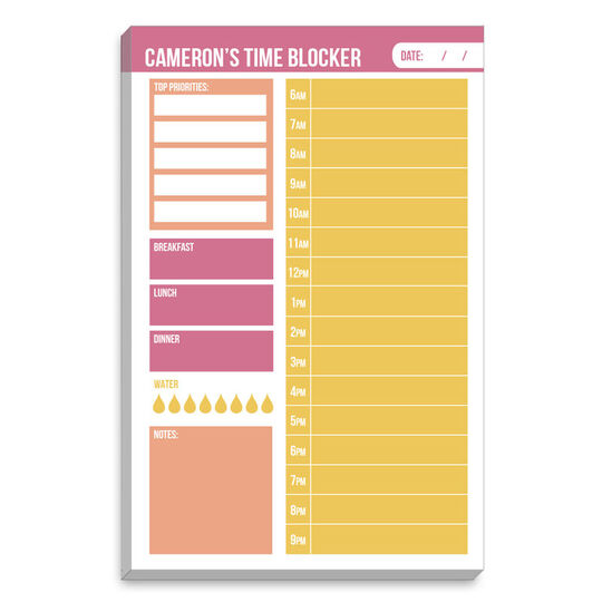 Cameron Time Blocking Notepads